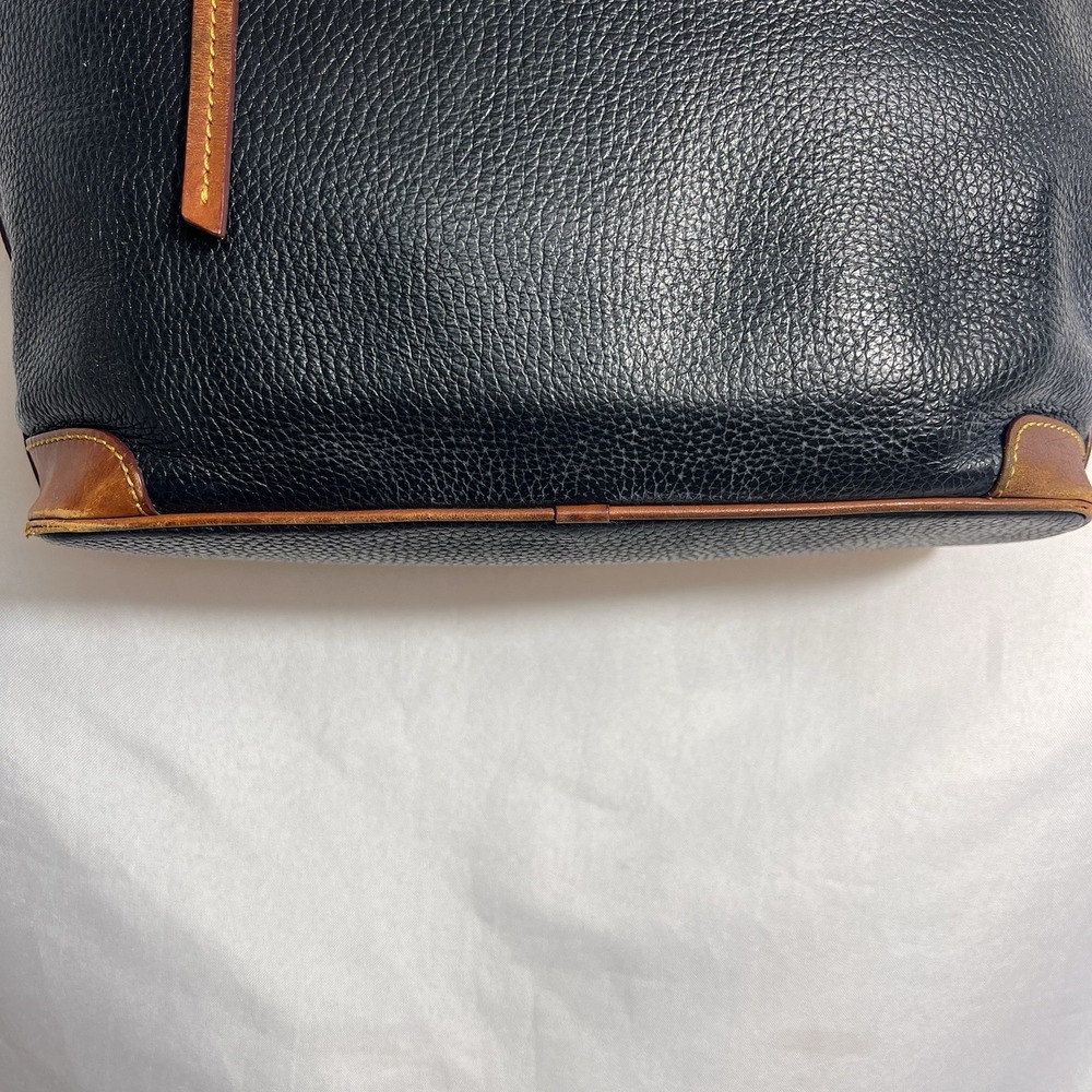 Dooney And Bourke Black Pebble Leather Charleston Large Shopper Tote  *see - Picture 4 of 15